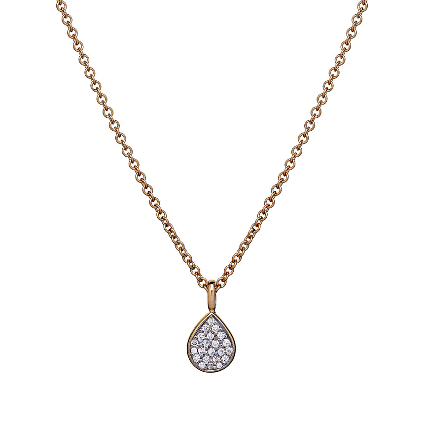 Pavé Peardrop Necklace - Diamond