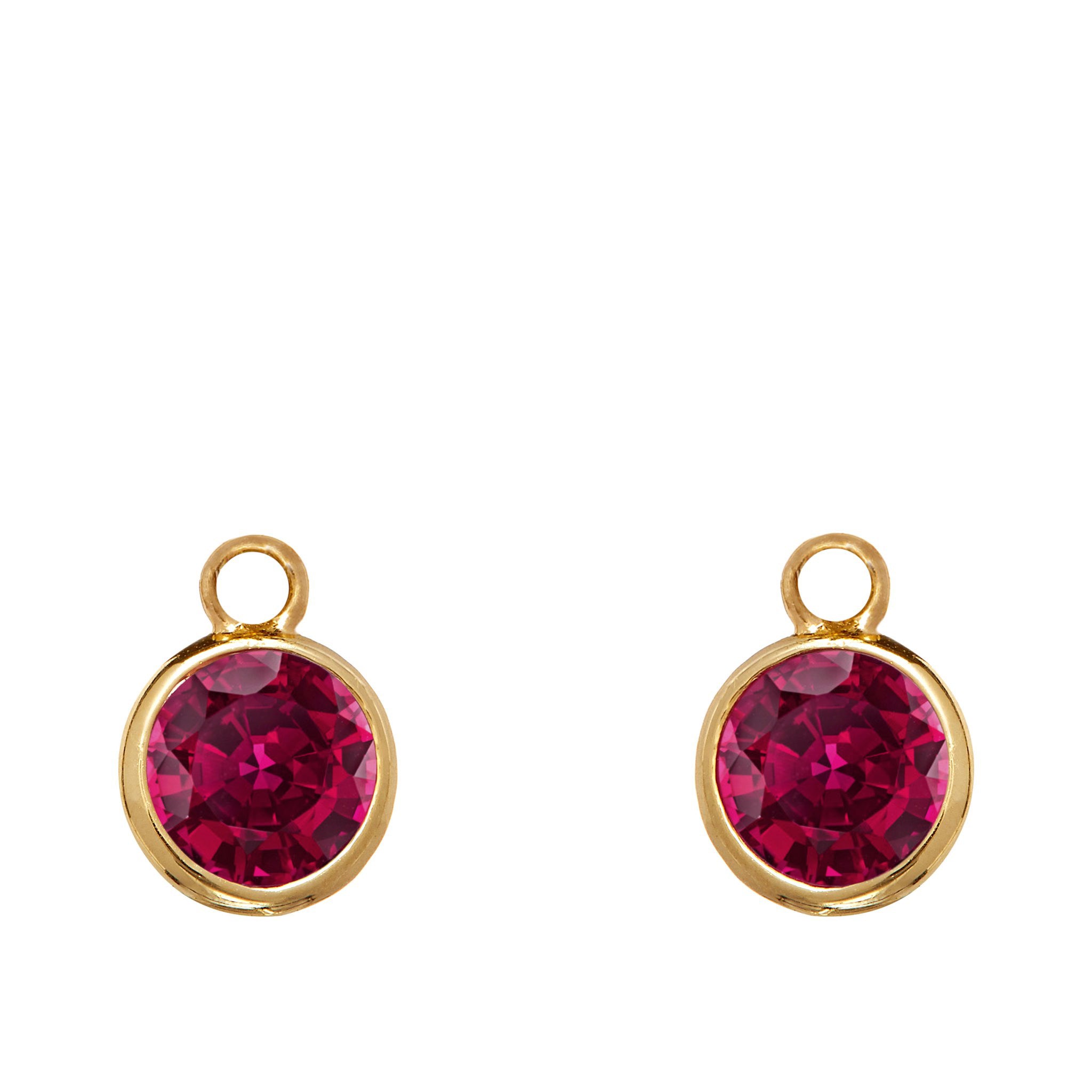 Twa Earrings - Ruby and Diamond