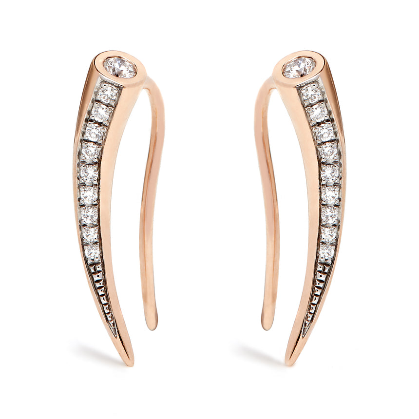 Chiawa Earrings - Rose Gold and Diamond